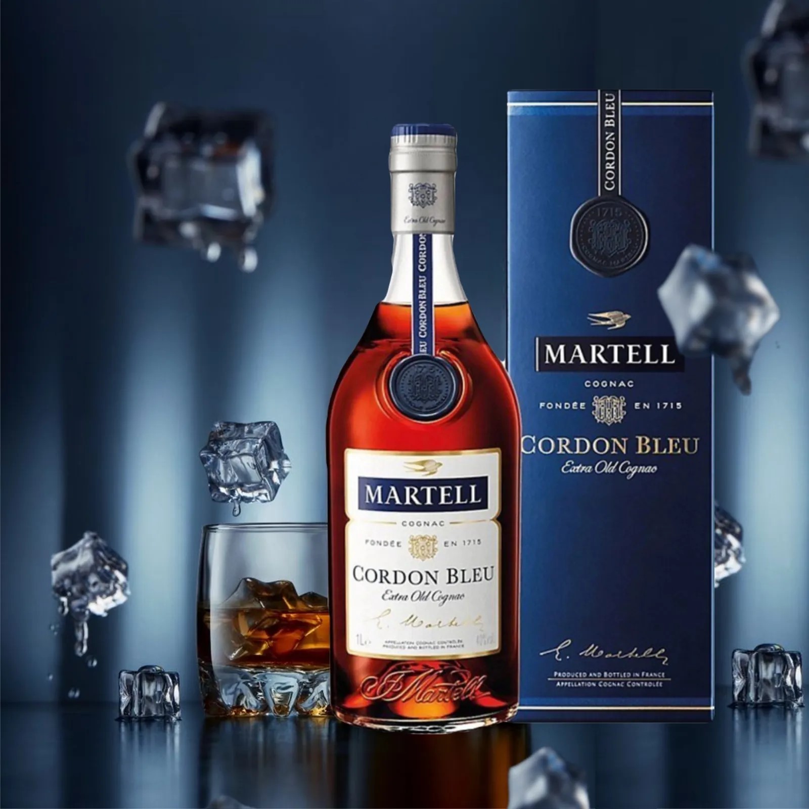 MARTELL CORDON BLEU COGNAC 40% 1000ML 1