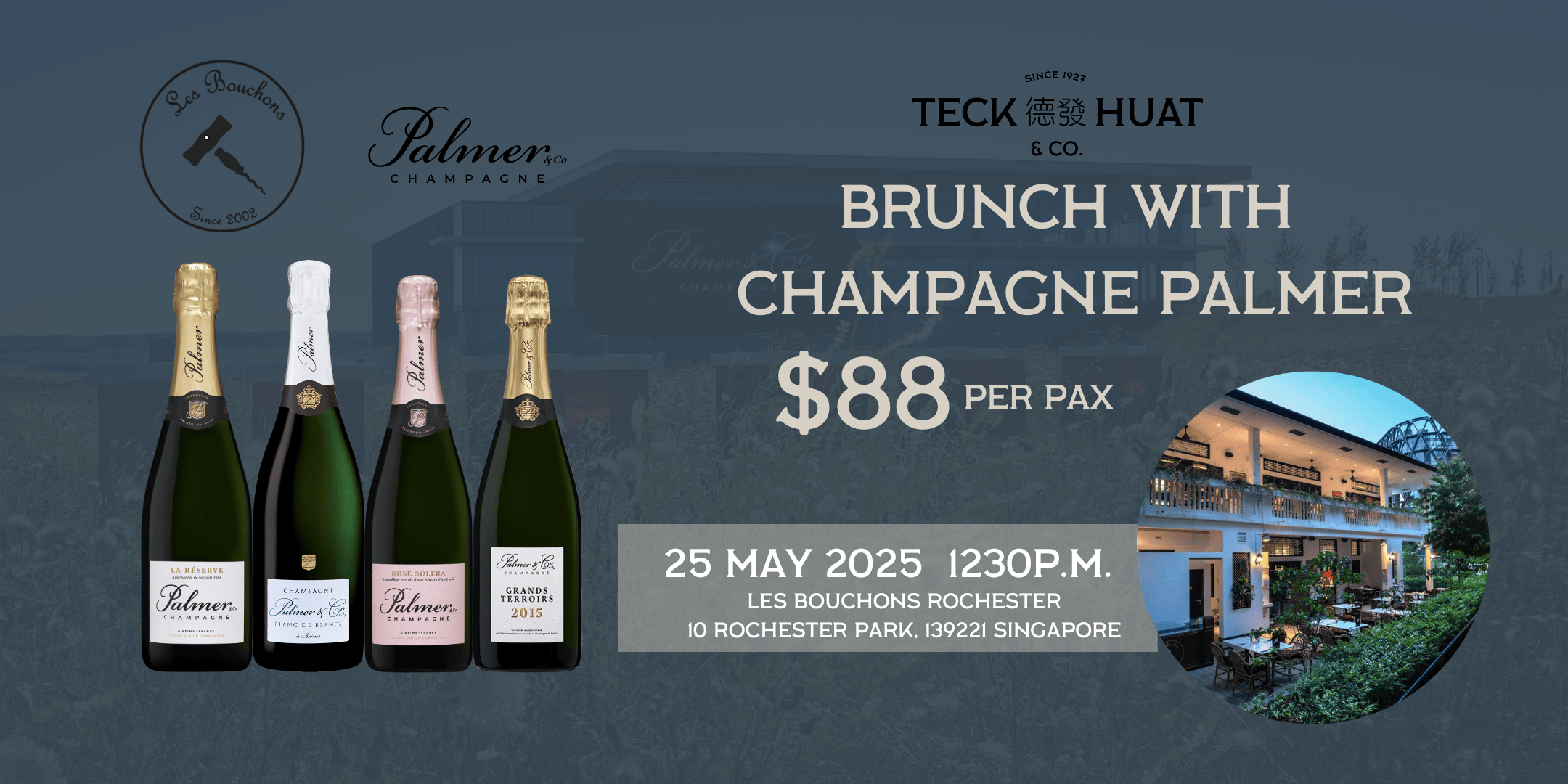 BRUNCH WITH CHAMPAGNE PALMER