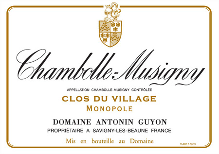 Domaine Antonin Guyon Chambolle Musigny Clos Du Village - Monopole 2022