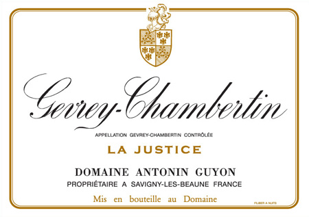 Domaine Antonin Guyon Geverey Chambertin La Justice 2022