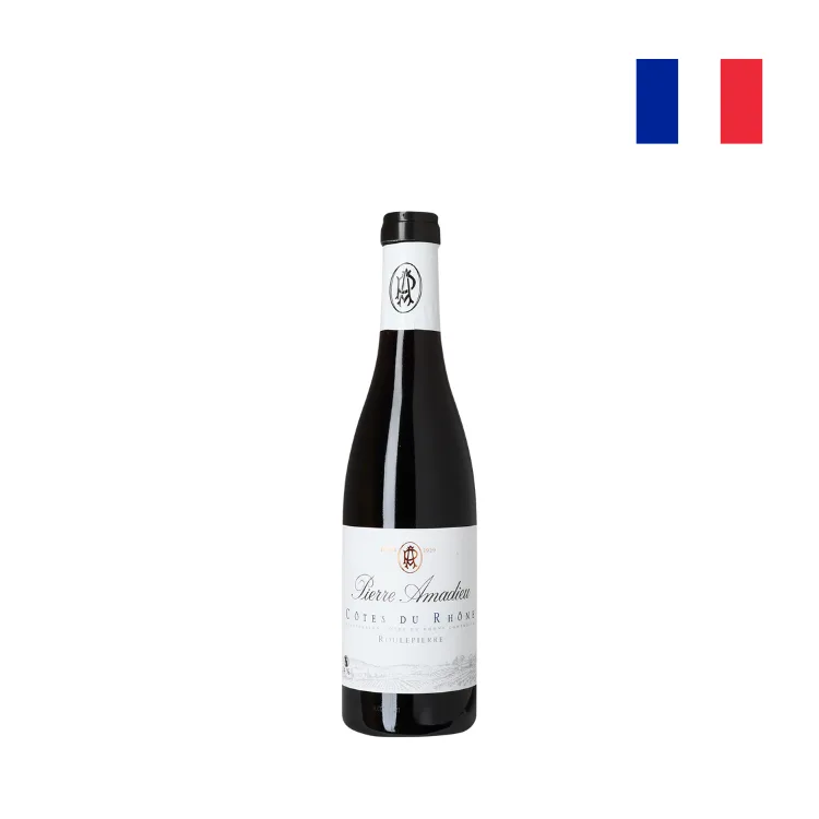 Pierre Amadieu Cotes du Rhone Roulepierre Rouge 2023 375ml, half bottle red wine from france