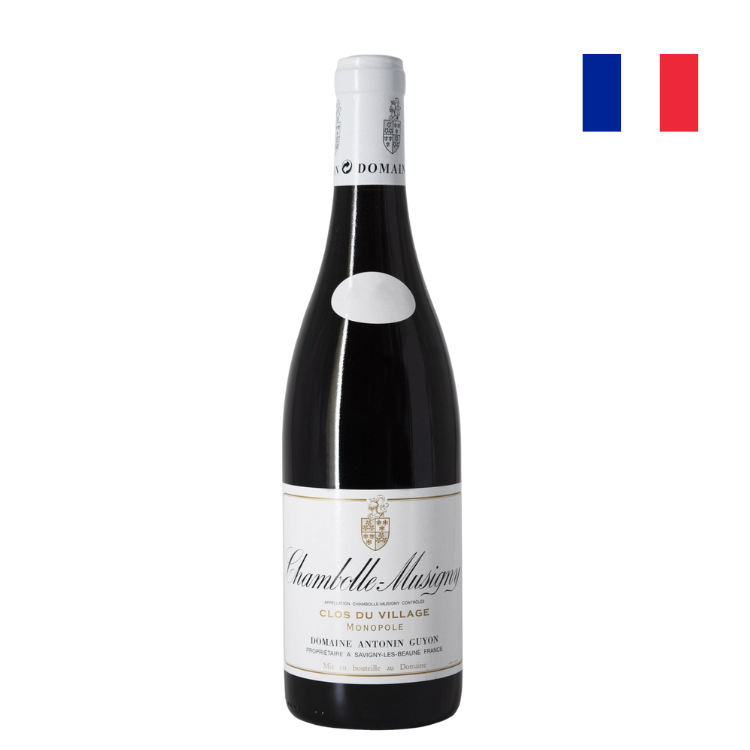 Bottle of Domaine Antonin Guyon Chambolle-Musigny Clos du Village Monopole Burgundy red wine