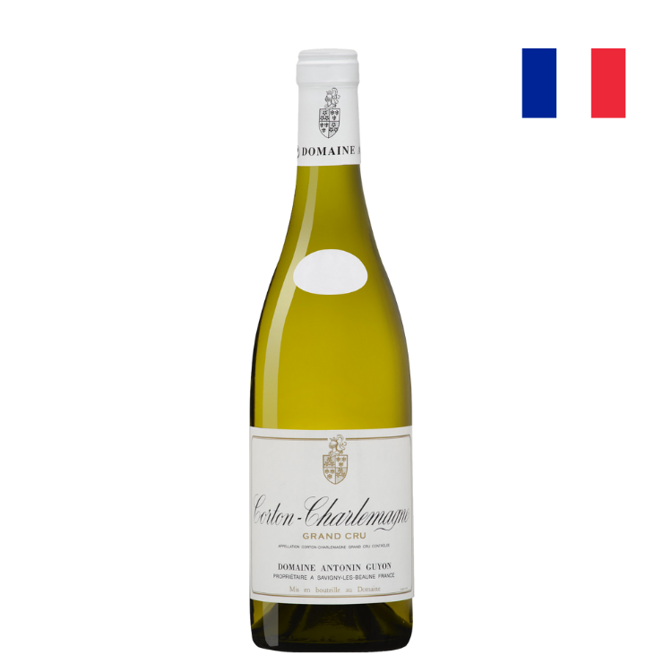 Bottle of Domaine Antonin Guyon Corton-Charlemagne Grand Cru 2022 white Burgundy wine