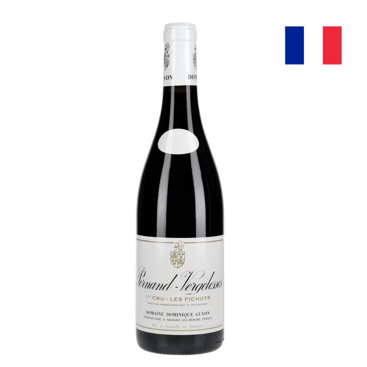 Bottle of Domaine Antonin Guyon Pernand-Vergelesses 1er Cru Les Fichots 2022 Pinot Noir red wine from Burgundy, France