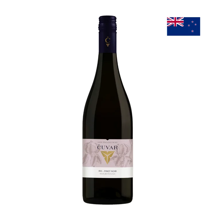 Čuvar Iris Pinot Noir 2023 – elegant red wine from New Zealand with silky tannins and bright cherry notes